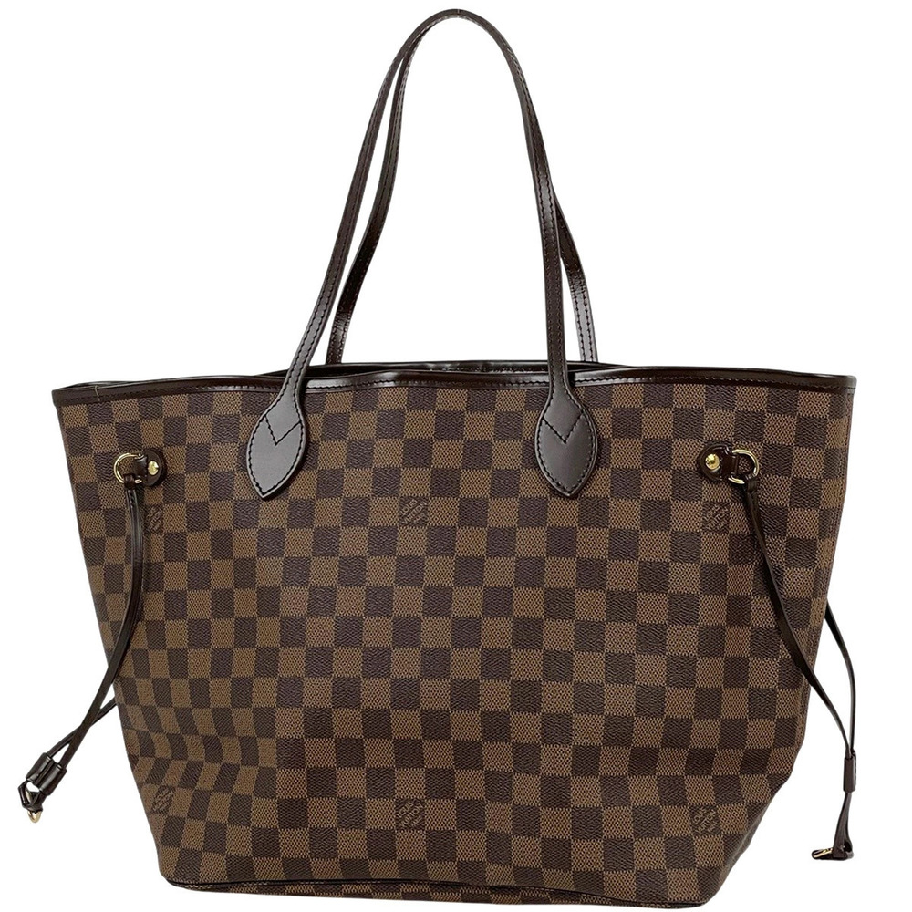 Louis Vuitton Neverfull Shoulder Bag Tote Damier Brown